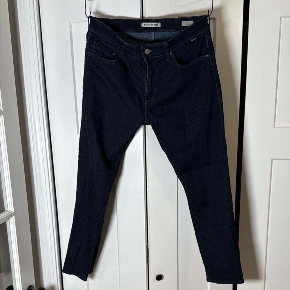 Men's Mavi Jake Slim Leg Dark Blue Jeans 34”